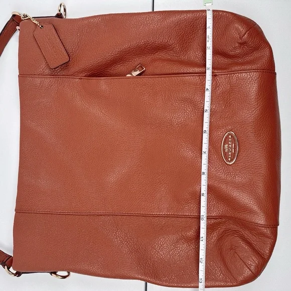 Coach Madison Isabelle Bag Tote Pebbled Leather Purse Brown Boho